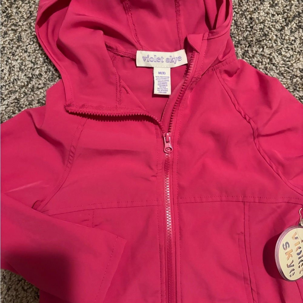 Girls size 8 Pink Hooded Jacket - Picture 4 of 4